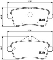 Комплект тормозных колодок, дисковый тормоз BREMBO P 50 099
