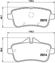 Комплект тормозных колодок, дисковый тормоз BREMBO P 50 101