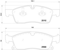 Комплект тормозных колодок, дисковый тормоз BREMBO P 50 108