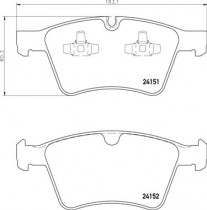Комплект тормозных колодок, дисковый тормоз BREMBO P 50 115