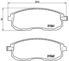 Комплект тормозных колодок, дисковый тормоз BREMBO P 56 065