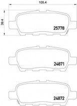 Комплект тормозных колодок, дисковый тормоз BREMBO P 56 087