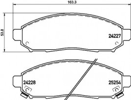 Комплект тормозных колодок, дисковый тормоз BREMBO P 56 096