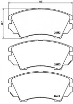 Комплект тормозных колодок, дисковый тормоз BREMBO P 59 055