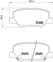 Комплект тормозных колодок, дисковый тормоз BREMBO P 61 111