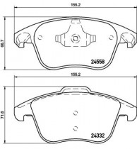 Комплект тормозных колодок, дисковый тормоз BREMBO P 61 117