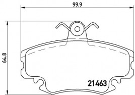 Комплект тормозных колодок, дисковый тормоз BREMBO P 68 008