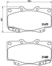 Комплект тормозных колодок, дисковый тормоз BREMBO P 83 069