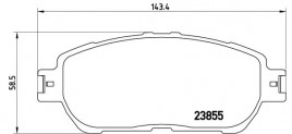 Комплект тормозных колодок, дисковый тормоз BREMBO P 83 105