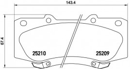 Комплект тормозных колодок, дисковый тормоз BREMBO P 83 140
