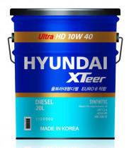 Масло моторное синтетическое Hyundai/Kia 10W-40 Xteer Ultra HD СJ-4/SL, 20л 1120002