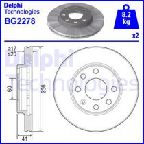 Тормозной диск DELPHI BG2278