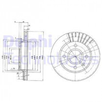 Тормозной диск DELPHI BG2440