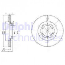Тормозной диск DELPHI BG2524