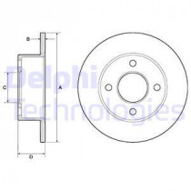 Тормозной диск DELPHI BG2343
