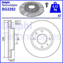 Тормозной диск DELPHI BG2282