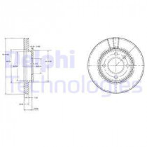 Тормозной диск DELPHI BG2109