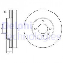 Тормозной диск DELPHI BG2455