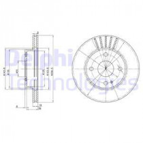 Тормозной диск DELPHI BG2802