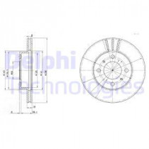 Тормозной диск DELPHI BG2810