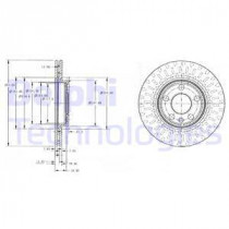 Тормозной диск DELPHI BG3222