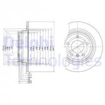 Тормозной диск DELPHI BG3044