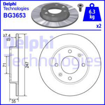 Тормозной диск DELPHI BG3653