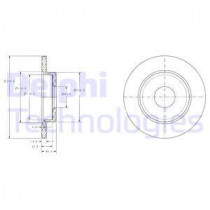 Тормозной диск DELPHI BG3673