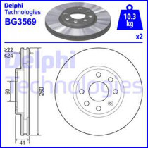 Тормозной диск DELPHI BG3569