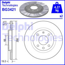 Тормозной диск DELPHI BG3421