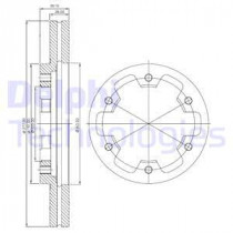 Тормозной диск DELPHI BG3422
