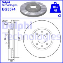 Тормозной диск DELPHI BG3574