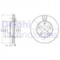 Тормозной диск DELPHI BG3927