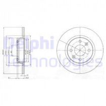 Тормозной диск DELPHI BG4045