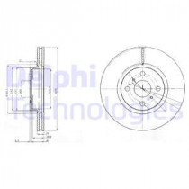 Тормозной диск DELPHI BG4054