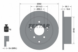 Тормозной диск TEXTAR 92269403