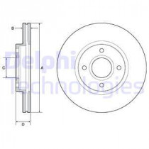 Тормозной диск DELPHI BG4569C