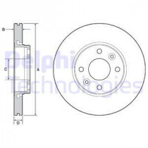 Тормозной диск DELPHI BG4459C