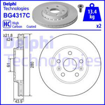 Тормозной диск DELPHI BG4317C