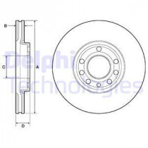 Тормозной диск DELPHI BG3713C