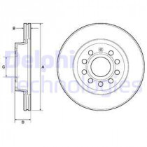 Тормозной диск DELPHI BG3832C