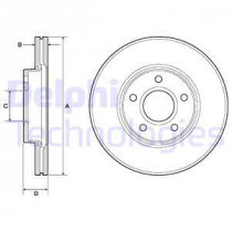 Тормозной диск DELPHI BG3868C