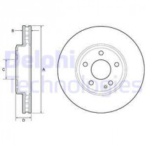 Тормозной диск DELPHI BG4646C