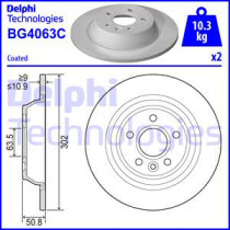 Тормозной диск DELPHI BG4063C