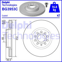 Гальмівний диск DELPHI BG3953C