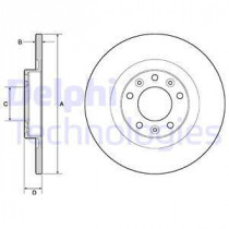 Тормозной диск DELPHI BG4662C