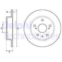 Тормозной диск DELPHI BG4709C