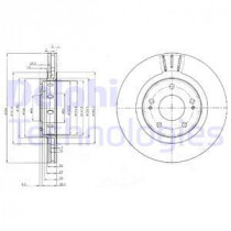 Гальмівний диск DELPHI BG4038C