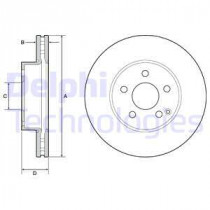 Тормозной диск DELPHI BG4945C