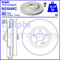 Тормозной диск DELPHI BG5046C